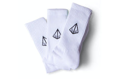 SC Diamond Crew Socks (3 Pack) - White / Black