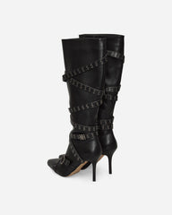 Women's Strappy Boots Black