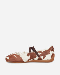 Women's Speedcat Ballet Cow Print Shoes Chocolate Brown / Warm White
